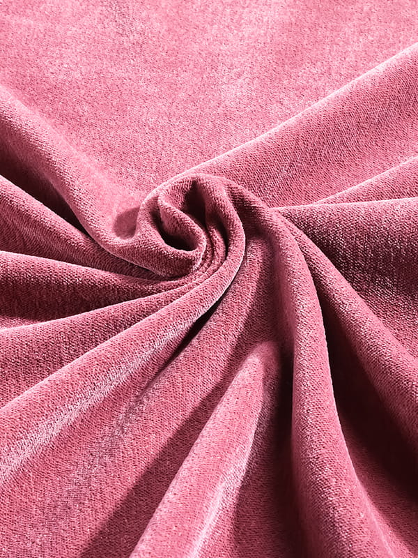 Schlichter, weicher Chenille-Stoff aus recyceltem Polyester